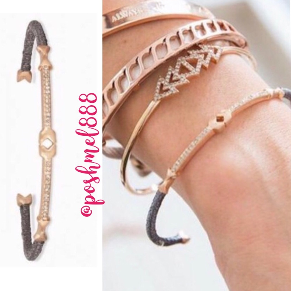 Stella & Dot | Dainty Rose Gold Bracelet Resilience Cuff - Picture 2 of 8